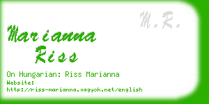 marianna riss business card
